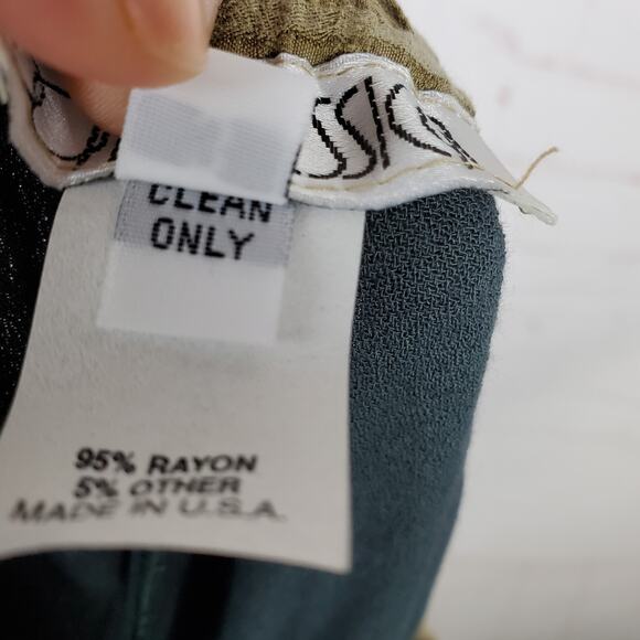 Donna Jessica Animal Print Pull On Pants Size 3 Lg Lagenlook Art to Wear USA - Picture 10 of 13